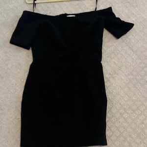 Milly Black Off-Shoulder Mini Dress